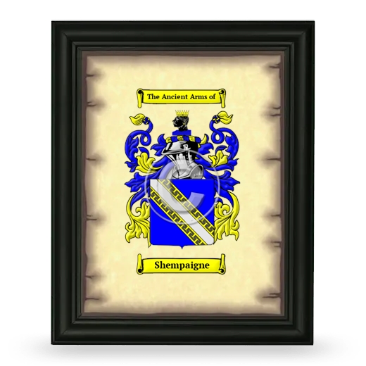 Shempaigne Coat of Arms Framed - Black