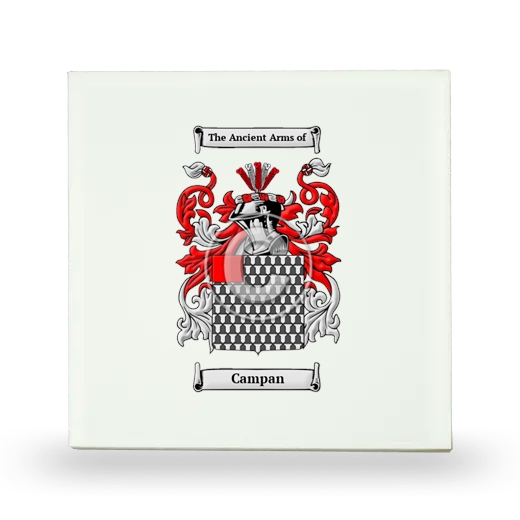 Campan Small Ceramic Tile with Coat of Arms