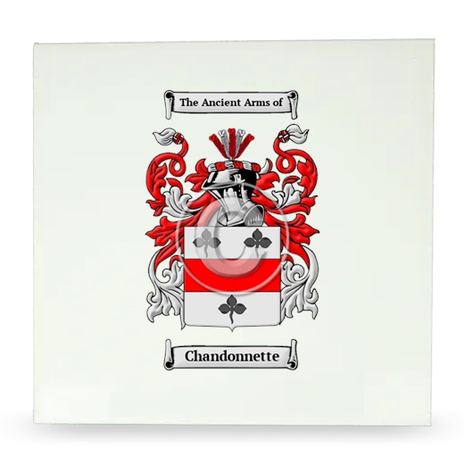 Chandonnette Large Ceramic Tile with Coat of Arms