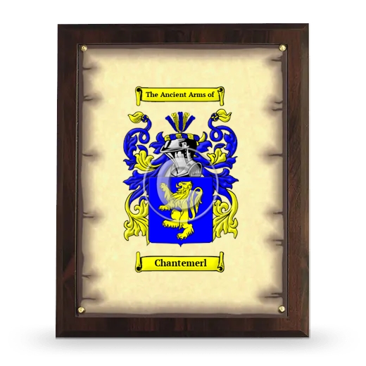 Chantemerl Coat of Arms Plaque