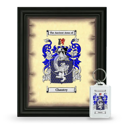 Chantry Framed Coat of Arms and Keychain - Black