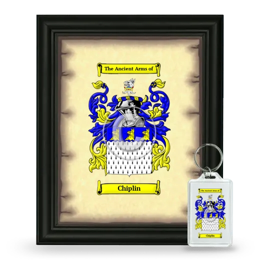 Chiplin Framed Coat of Arms and Keychain - Black