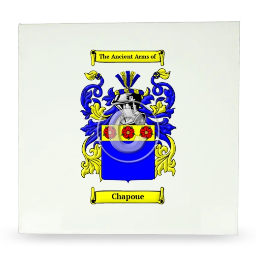 Chapoue Large Ceramic Tile with Coat of Arms