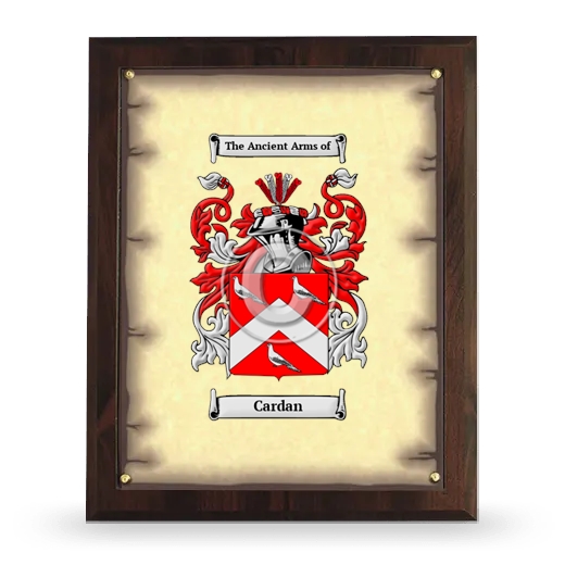 Cardan Coat of Arms Plaque