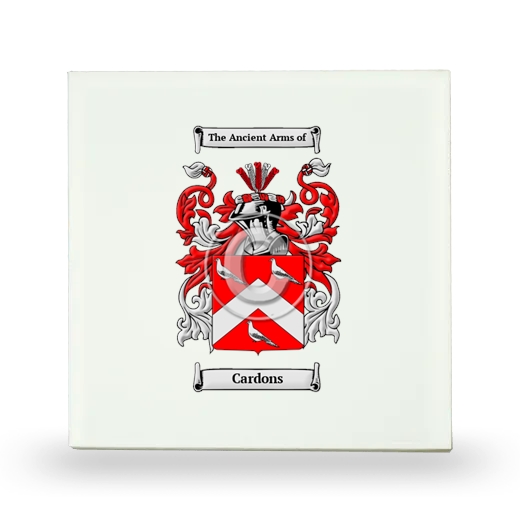 Cardons Small Ceramic Tile with Coat of Arms