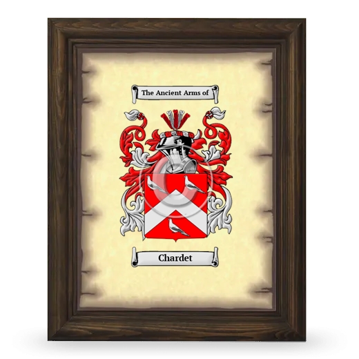 Chardet Coat of Arms Framed - Brown