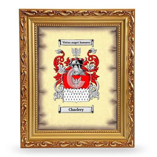 Charlery Coat of Arms Framed - Gold