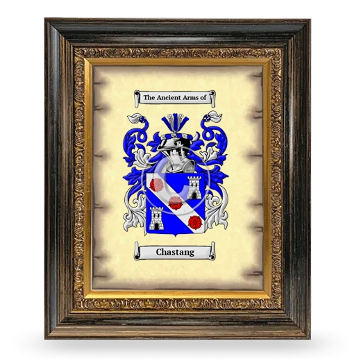 Chastang Coat of Arms Framed - Heirloom