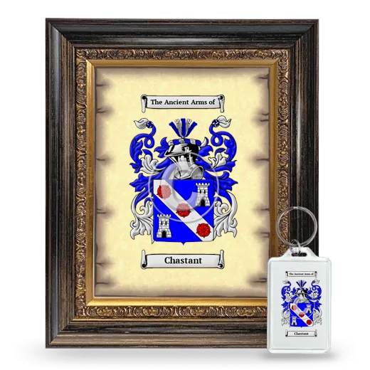 Chastant Framed Coat of Arms and Keychain - Heirloom