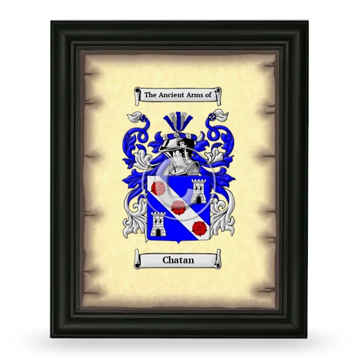 Chatan Coat of Arms Framed - Black