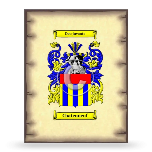 Chateuneuf Coat of Arms Print