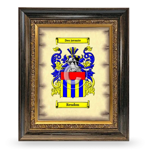 Rendon Coat of Arms Framed - Heirloom