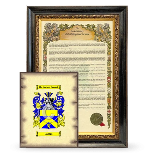 Cattin Framed History and Coat of Arms Print - Heirloom