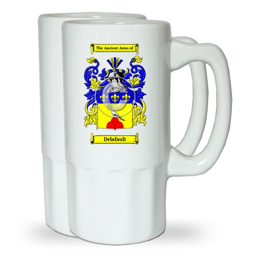 Delafault Pair of Beer Steins