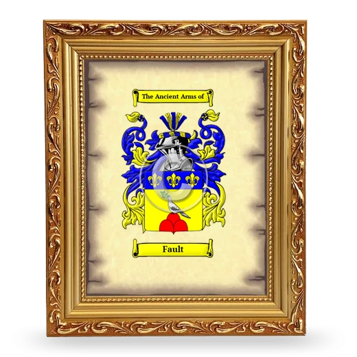 Fault Coat of Arms Framed - Gold