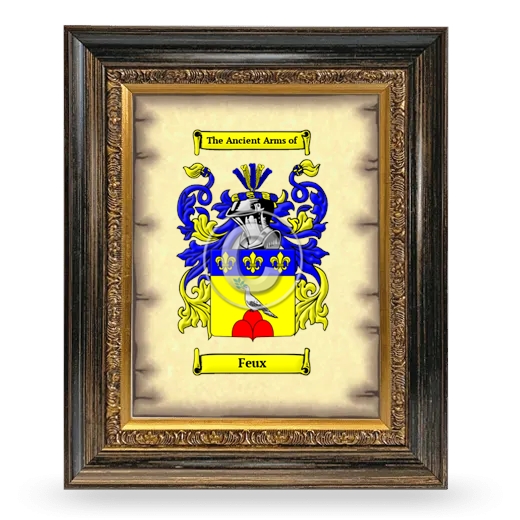 Feux Coat of Arms Framed - Heirloom