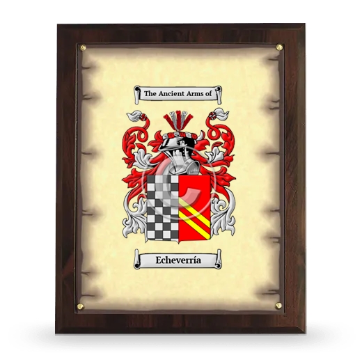 Echeverría Coat of Arms Plaque