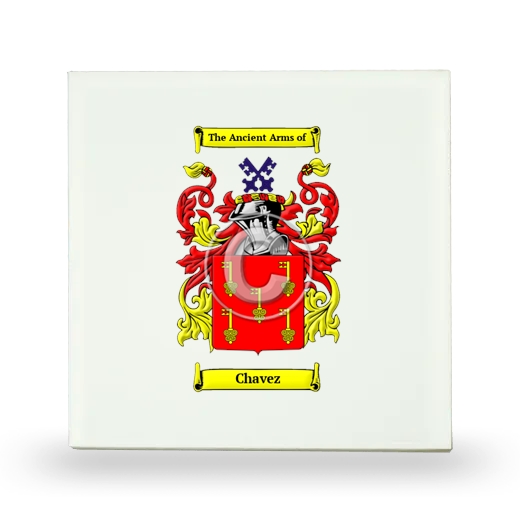 Chavez Small Ceramic Tile with Coat of Arms