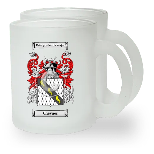 Cheynes Pair of Frosted Glass Mugs