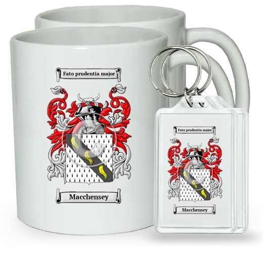 Macchensey Pair of Coffee Mugs and Pair of Keychains