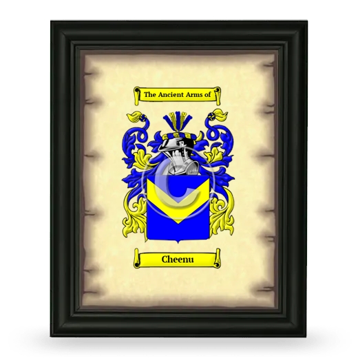 Cheenu Coat of Arms Framed - Black