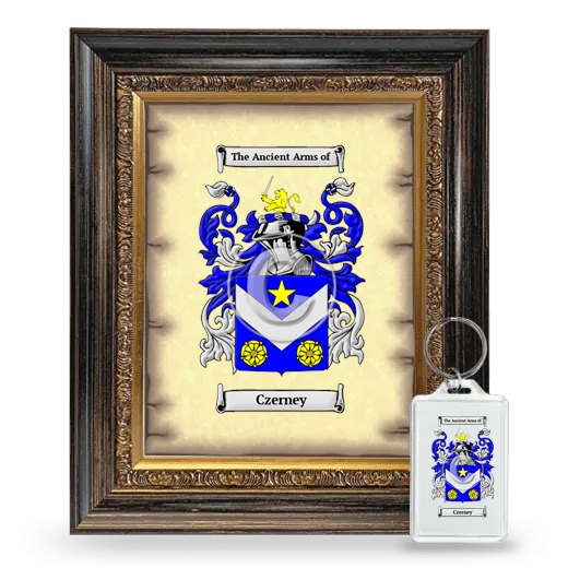 Czerney Framed Coat of Arms and Keychain - Heirloom