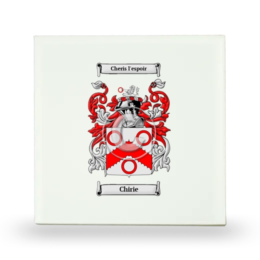 Chirie Small Ceramic Tile with Coat of Arms