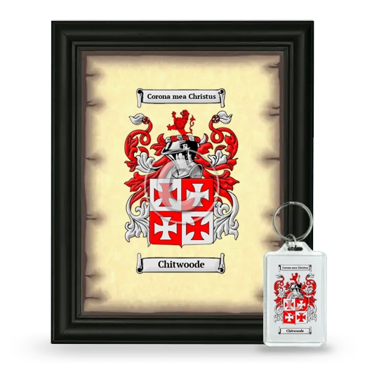 Chitwoode Framed Coat of Arms and Keychain - Black