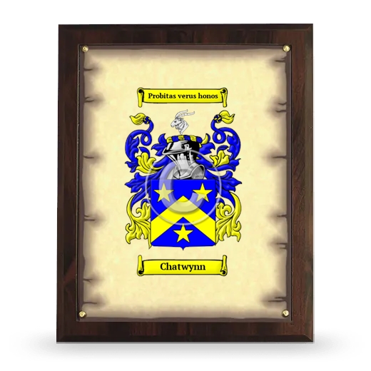Chatwynn Coat of Arms Plaque