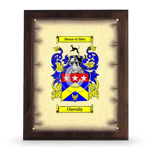 Chevaliy Coat of Arms Plaque