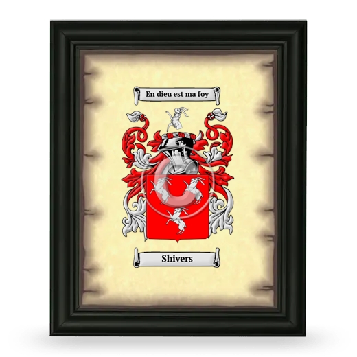 Shivers Coat of Arms Framed - Black