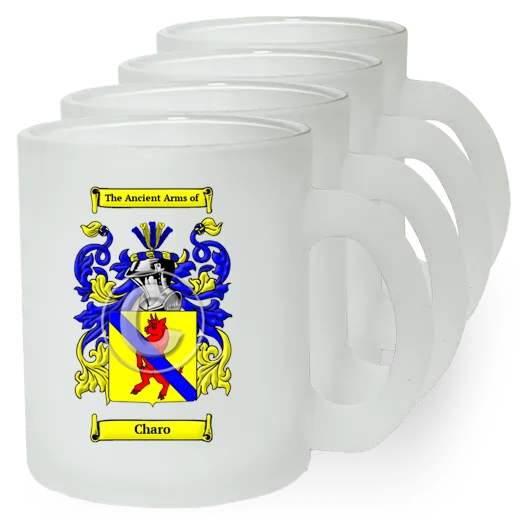Charo Set of 4 Frosted Glass Mugs