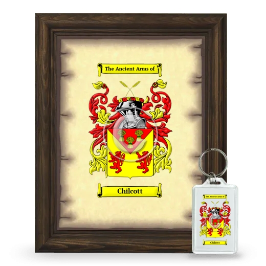 Chilcott Framed Coat of Arms and Keychain - Brown