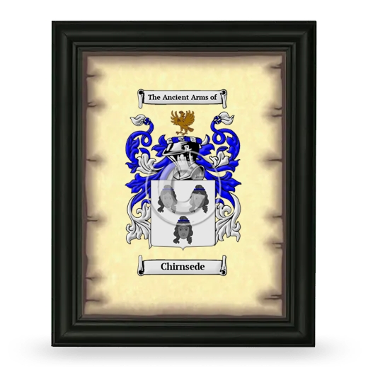 Chirnsede Coat of Arms Framed - Black