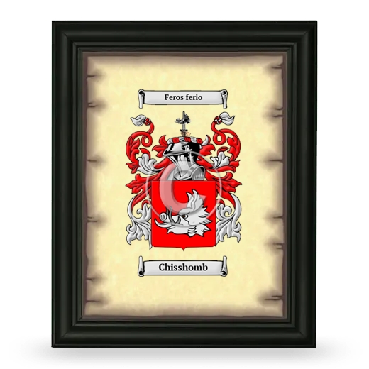 Chisshomb Coat of Arms Framed - Black