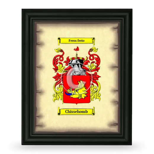 Chissehomb Coat of Arms Framed - Black