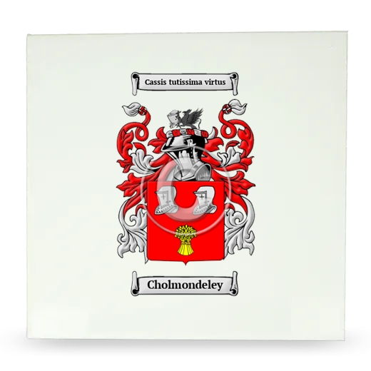 Cholmondeley Large Ceramic Tile with Coat of Arms