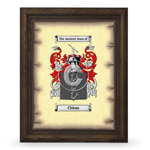 Chiom Coat of Arms Framed - Brown