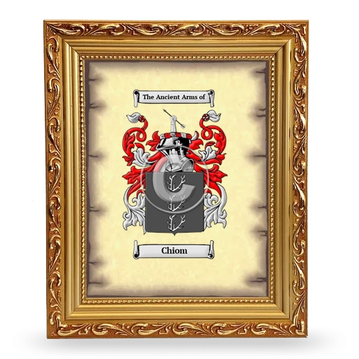Chiom Coat of Arms Framed - Gold
