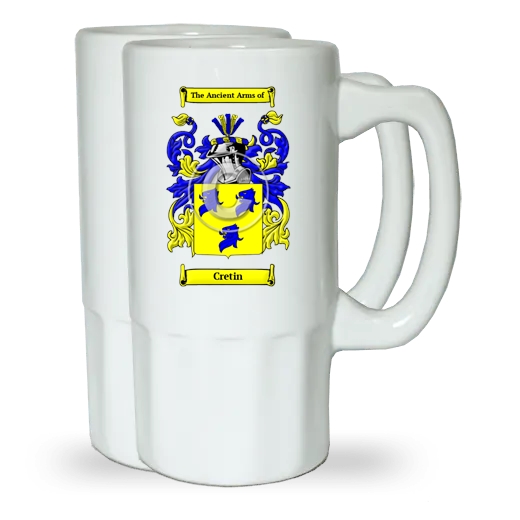 Cretin Pair of Beer Steins