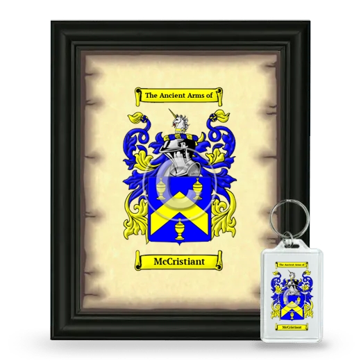 McCristiant Framed Coat of Arms and Keychain - Black