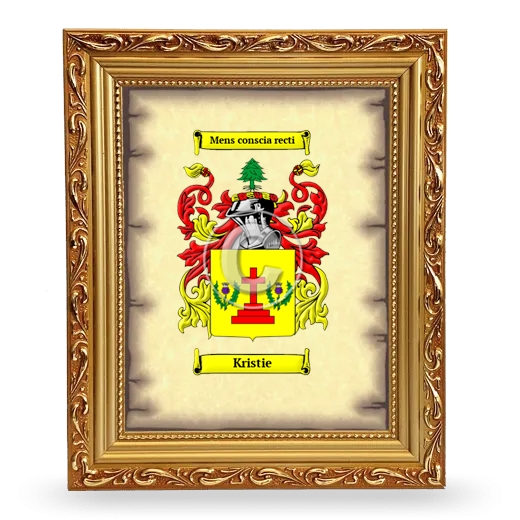 Kristie Coat of Arms Framed - Gold