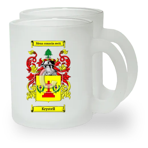 Krystell Pair of Frosted Glass Mugs