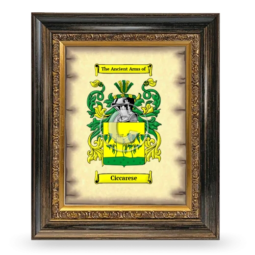 Ciccarese Coat of Arms Framed - Heirloom