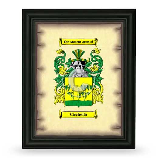 Cicchella Coat of Arms Framed - Black