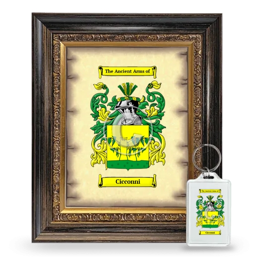 Cicconni Framed Coat of Arms and Keychain - Heirloom