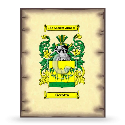 Ciccotta Coat of Arms Print