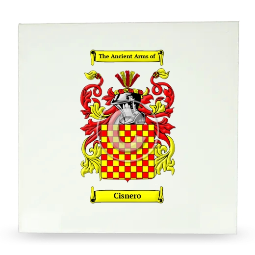 Cisnero Large Ceramic Tile with Coat of Arms