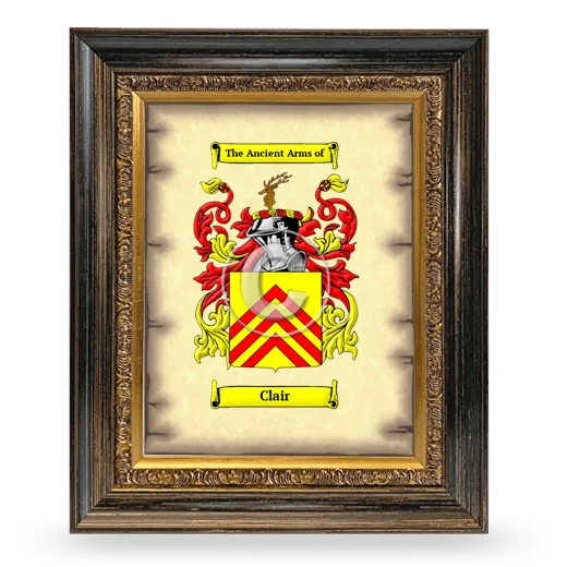 Clair Coat of Arms Framed - Heirloom