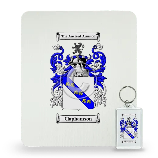 Claphamson Mouse Pad and Keychain Combo Package